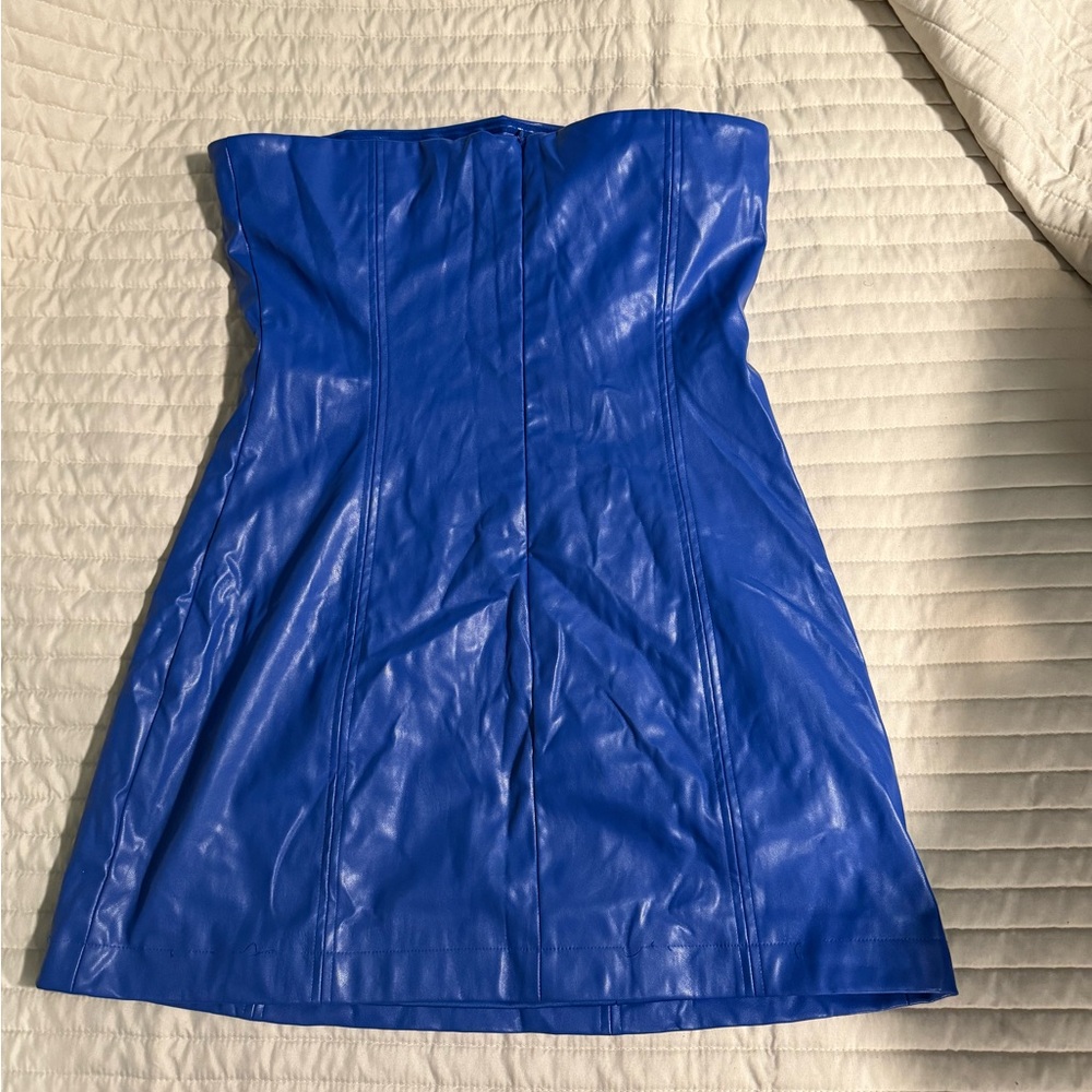 Blue Strapless Dress